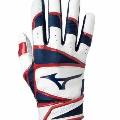 Null Mizuno B-303 Adult Batting Gloves – Navy Red