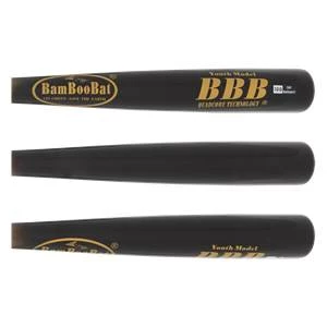 BamBooBat Bamboo Wood Youth Baseball Bat: YHNBB100D Natural/Black - Image 2