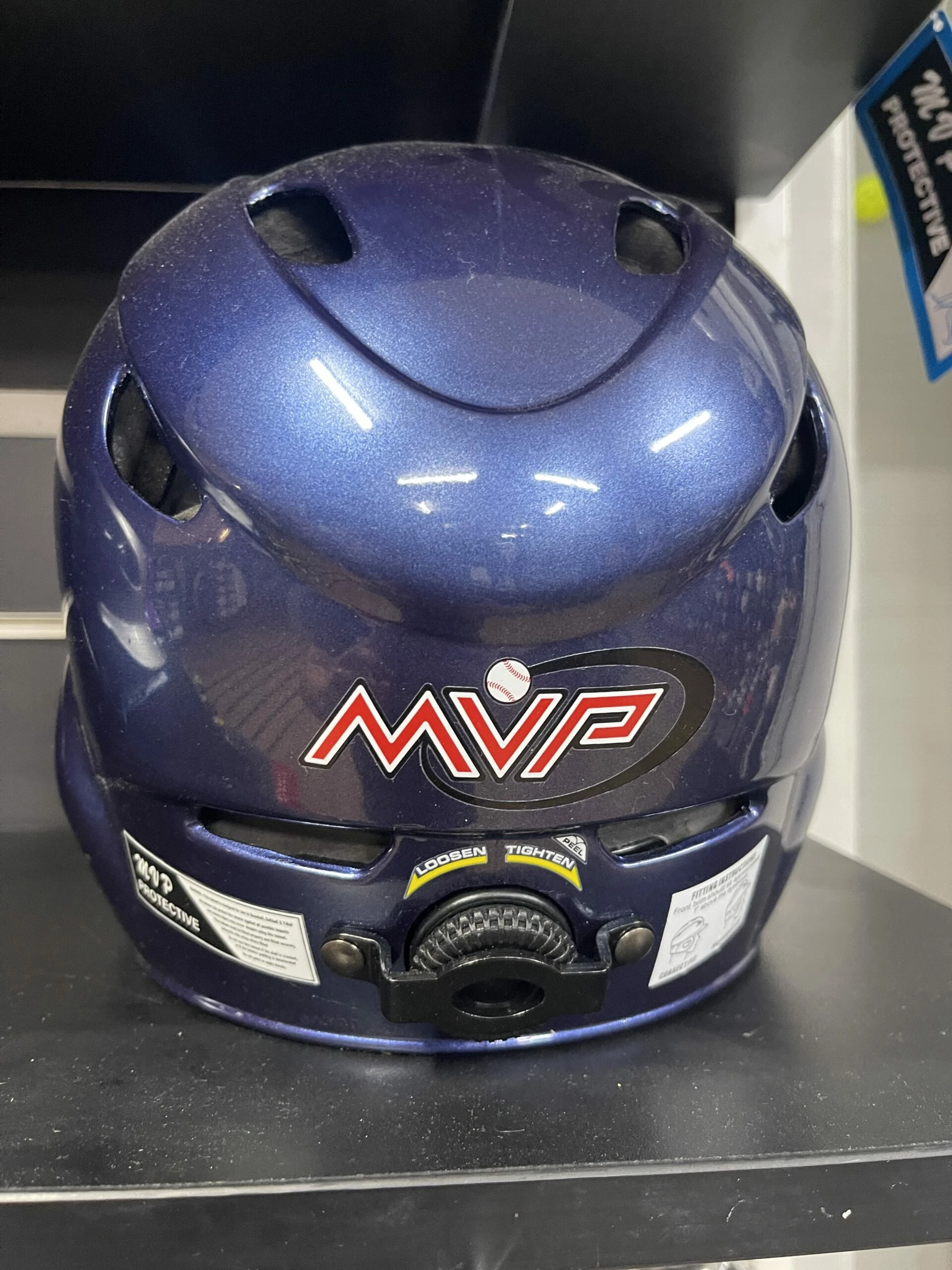 Null MVP Adjustable Batting Helmet β Navy Gloss - Image 2