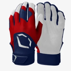 Null EvoShield STANDOUT YOUTH BATTING GLOVES : Navy/Scarlet
